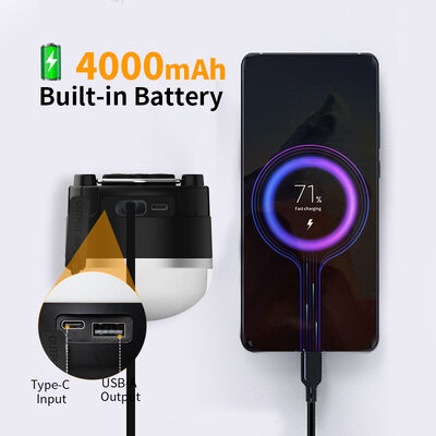 Use Mobile Battery Dimming 360 Usb Multifunctional Emergency Outdoor Led Light Camping Lamps With Power Bank