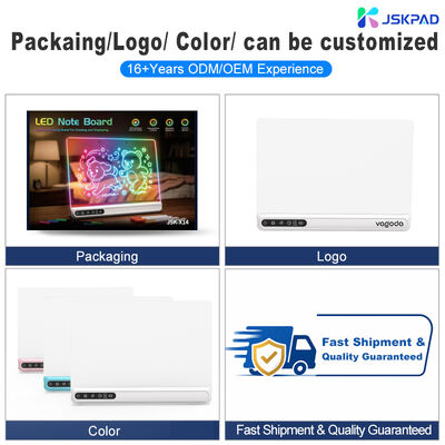 Factory Direct Hot Selling 7 RGB Colors 16 Modes Rechargeable Acrylic Touch Control Erasable Kids Home LED Drawing Board