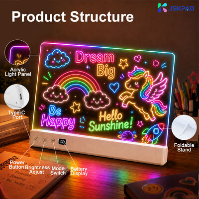 Factory Direct Sales Wholesale USB C Fast Charging 1500mAh Battery Long Working LED Drawing Board