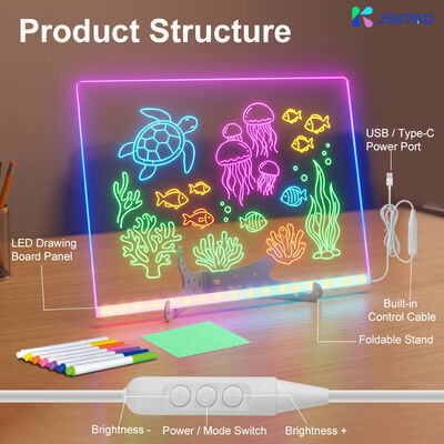 Custom Size Logo Packaging Acrylic Panel for Home Store Office School Decor Factory Direct Sale Hot Selling LED Drawing Board