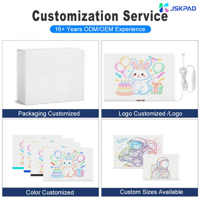 Custom Size USB Type C Powered Soft Eye Care Easy Wipe Reusable Factory Direct Sale Hot Selling LED Drawing Board