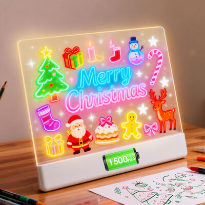 7 Color Dimmable 1500mAh Battery 8-13 Hours Working 2W ABS Type C Charging LED Square Home Drawing Board