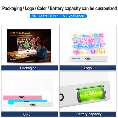 Factory Direct Sales Hot Selling 350x260x11mm 0.4A Current 3Wh Lifespan 1500mAh 7 Color Dimmable LED Drawing Board
