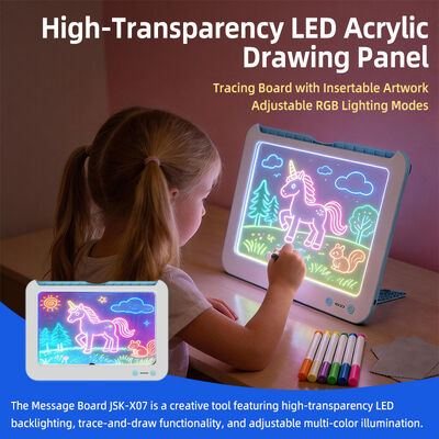 Factory Direct 10 Color Square Night Light with Stand Portable Rechargeable LED Message Board Home Middle