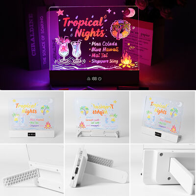 Factory Direct Hot Sale Desk Lamp with LED Power Display Touch Dimming Warm RGB Light Portable LED Drawing Board
