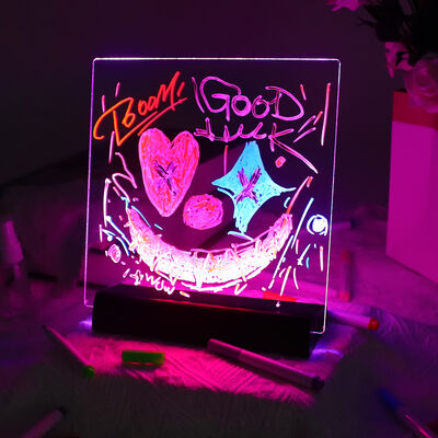 Factory Direct 20x30cm Festive LED Light-Up Warm White Touch Control Dry Erase Board Customizable Mini Office Tool for Home Use