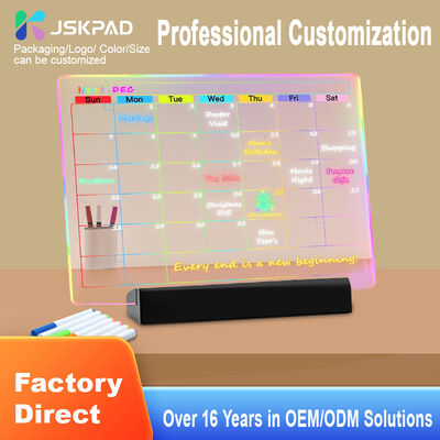 Factory Direct 20x30cm Festive LED Light-Up Warm White Touch Control Dry Erase Board Customizable Mini Office Tool for Home Use