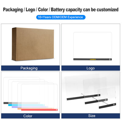Wholesale Acrylic Message Board Lighted Note Board Erasable DIY Paint Rewritable Custom Night Light Factory Direct LED Board