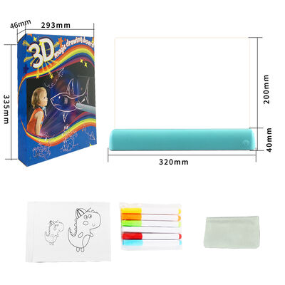 Kids Toys Board 3D LED Drawing Board Children's Illuminated Painting Pad 3D Magic Drawing for Multi-function