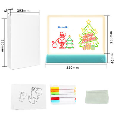 Kids Led Light Magic Drawing Pad Glow in Dark Drawing Board Learning Tool for Kids