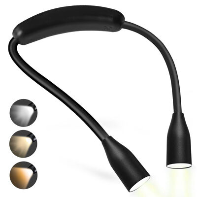 Modern White Battery Powered Lightweight Comfortable Wear No Glare Brightness Memory Function Present Neck Hug Reading Lights