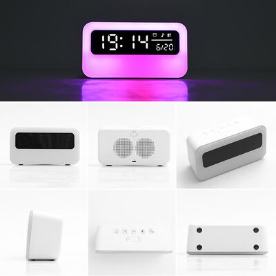 Wholesale 6W USB C RGB Mood Light BT Speaker Alarm Clock Bedside Lamp
