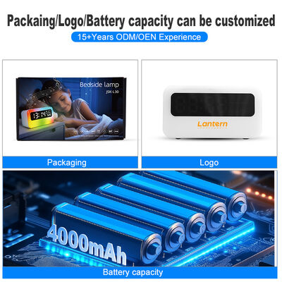 Wholesale 6W USB C RGB Mood Light BT Speaker Alarm Clock Bedside Lamp
