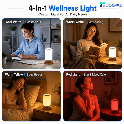 Hot Sale LED Daylight Therapy Lamp 12W Dimmable Touch Control Timer Dual USB Charging Portable CE Certified