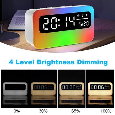 Digital Alarm Clock Home Decorate New Modern Atmosphere RGB Table Smart LED Night Lamp Lights