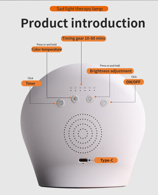 Adjustable Dimming Sunlight Mood Depression Daylight Lamp 10000lux LED SAD Lamp Timing Function 3 Color Temperature Adjustment