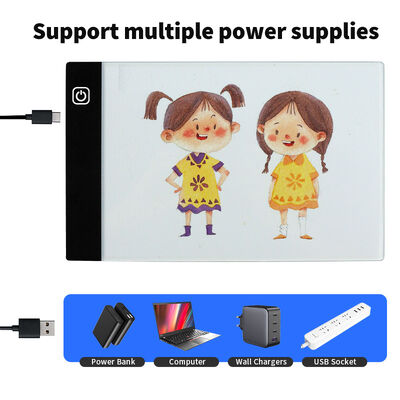 Factory Direct Best Gift Professional Lighting Anti Glare Large Surface Tracing LED Plastic Drawing Board 12000K 3-Level