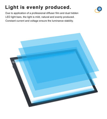 3 Level Stepless Abs Eco-Friendly Illuminated Dimming Painting Tablet Drawing Lightpad Light Led Copying Board
