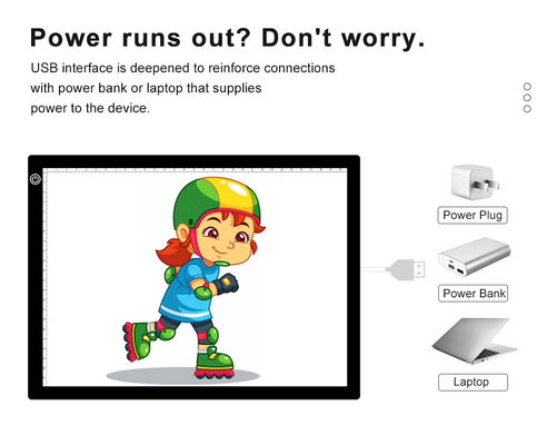 3 Level Stepless Abs Eco-Friendly Illuminated Dimming Painting Tablet Drawing Lightpad Light Led Copying Board