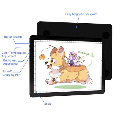 Ultra-Thin 6 Level Stepless Dimmable LED Light Pad High Brightness A3 A4 Drawing Light Board Tracing Table Sketching Tool