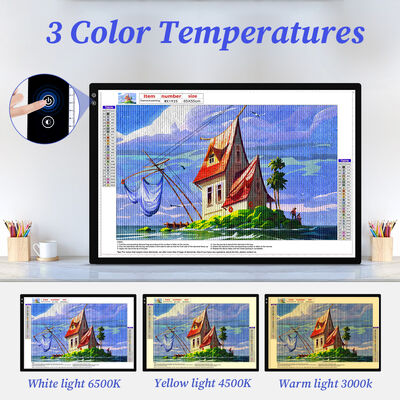 Private Label Ultra-Thin 6-Bright Illuminated LED Drawing Board Simple Animation Copying Writing Boards Made of Plastic