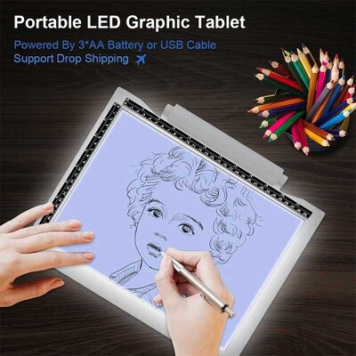 Slim Battery Powered Led Drawing Light Pad Sketch Flexible Board Easy Drawings Led Light Pad for Kids