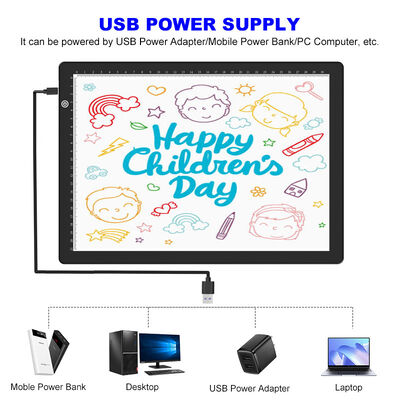 Three Bright Illuminated Copying Professional Multifunctional A4 Board Led Tracing Light Pad for Diamond Painting