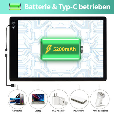 3 Way Colors Diamant Malerei Kids Children Cartoon Level Portable Light up Drawing Box Copying Board Tracing Led Light Pad