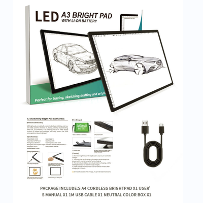 Wholesale Custom Illuminated Dimming Eyesight Protected Sketching Ultrathin Light up Tracing Led Pad for Kids
