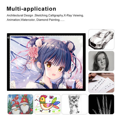 Factory Price Led Tracing Light Pad 5 Levels Brightness Dimmable Light Table A3 Led Drawing Board