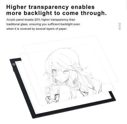 A4 Led Drawing Board Led Light Box Animation Designing Stencilling Light Pad With Scale for Drawing Sketching Writing