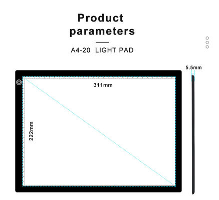 A4 Led Drawing Board Led Light Box Animation Designing Stencilling Light Pad With Scale for Drawing Sketching Writing