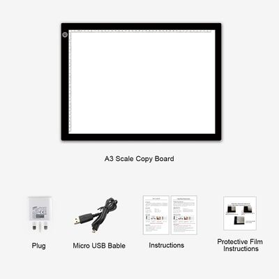JSKPAD A3 UBS Adjustable Brightness LED Drawing Tracing Copying Board A3 Led Ultrathin Light Pad