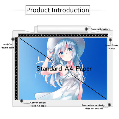 Slim Hotsale Battery Powered Led Drawing Light Pad A4-19 Sketch Flexible Board Easy Drawings for Kids