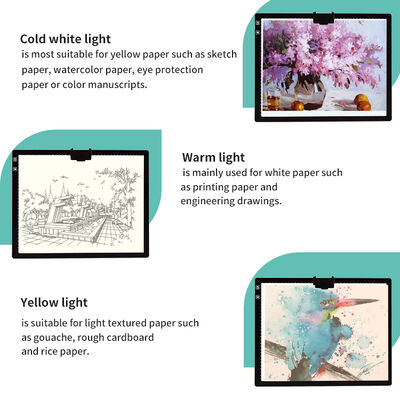 A3 Size Latest Ultrathin Custom logo LED Drawing Board Tracing Light Pad Designing LED Light  Board with Battery