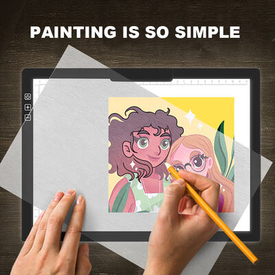 Ultra-thin Led Light Pad A4 Battery Drawing Board Custom Led Tracing Light Pad Kids Toys with Clip and Stand