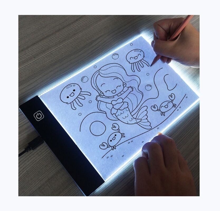 Micro USB 5V Led Light Pad 3 Levels Adjustable Brightness Multifunctional Copying Tracing Board Drawing Board Great Kids