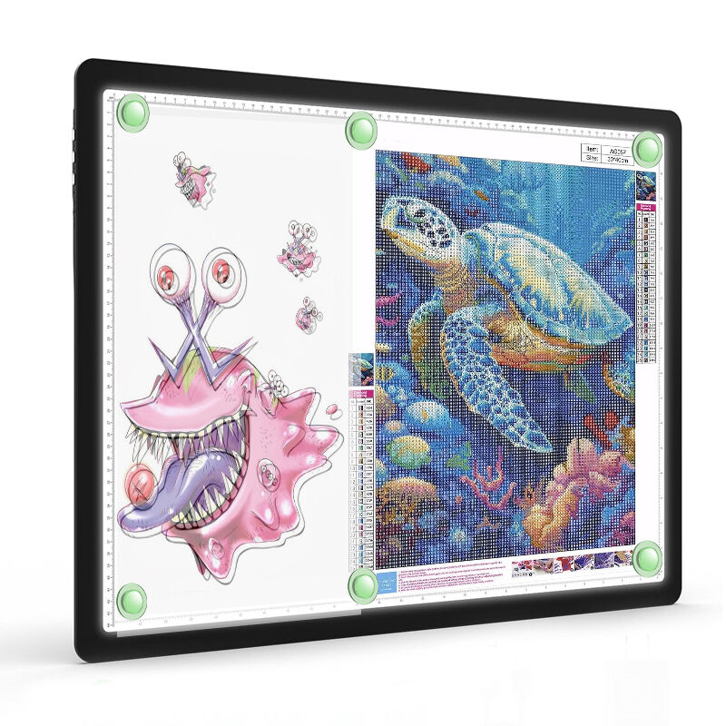 640x466x12mm LED Drawing Board Light Pad with 6 Color Temperatures Memory Function and Plastic Material CE FCC Certified