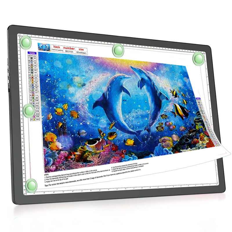 7.5V LED Drawing Board Ultra Slim Design 594420mm Working Area PS PMMA Materials CE FCC ROHS Certified 6 Level Light Intensity