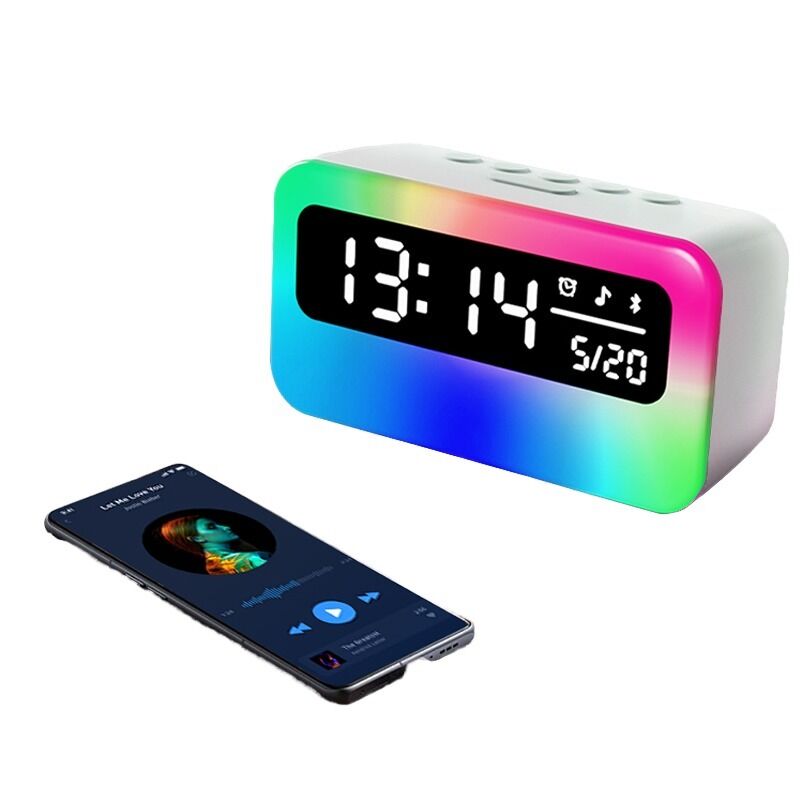 07A Working Current Night Light Alarm Clock Bedside Lamp RGB 16 Color White Noise Machine Featuring 05 kg Weight