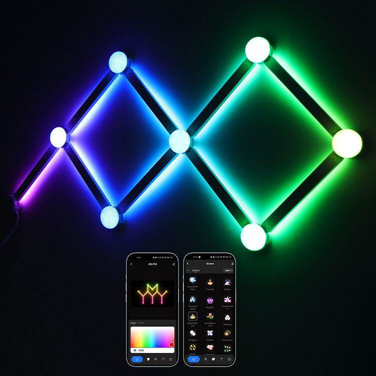 Plastic Shade RGBW Wall Lamp Modern LED Smart Light 240mm Size Easy Install Smart Life App Control Customized Logo White