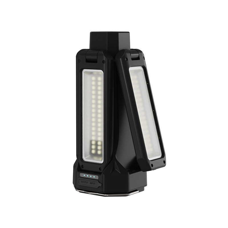 Charging Time 8 Hours Magnetic Foldable Camping Light Four Leaf Bright 16000mAh Button Control On Off Mode Switch