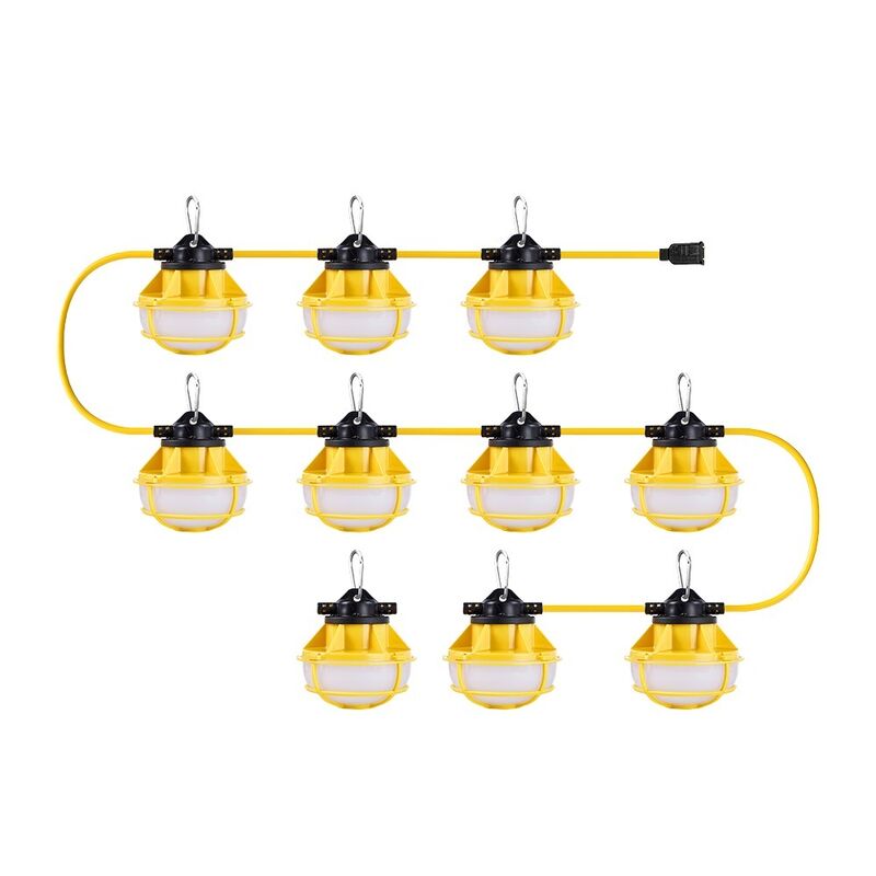 5pcs Total Socket LED 41W High Lumen IP65 Waterproof Outdoor Chain Construction String Light 5 Ball Large Outdoor Lighting