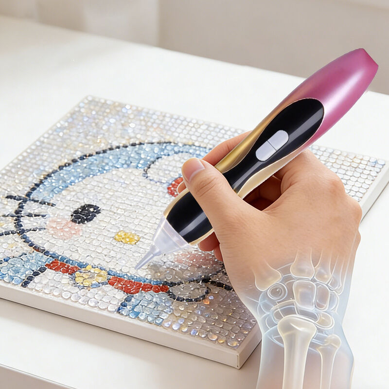 Factory Direct Hotfix Rhinestone Applicator Pen IPX5 Waterproof Rechargeable DIY Craft Lighted Electric Diamond Art Pen