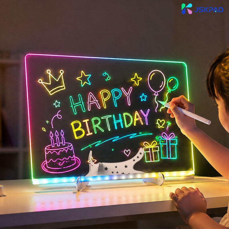 Hot Selling Wired Three Button Control 5V Safe Kids Study Room Cafe Menu Factory Direct Sale LED Drawing Board