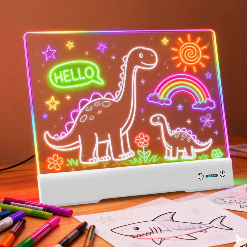 Art Class Sketching Home Hot Sale Square Middle 1500mAh Battery Factory Direct Sale 7-Color 5V USB LED Drawing Board