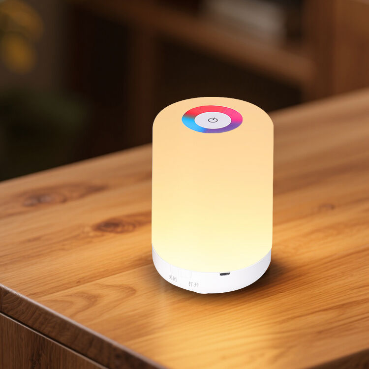 Direct From Factory Cute Modern Design Night Light USB & Wireless Charging LED Touch Lamp 3 Colors ABS Material for Home Use
