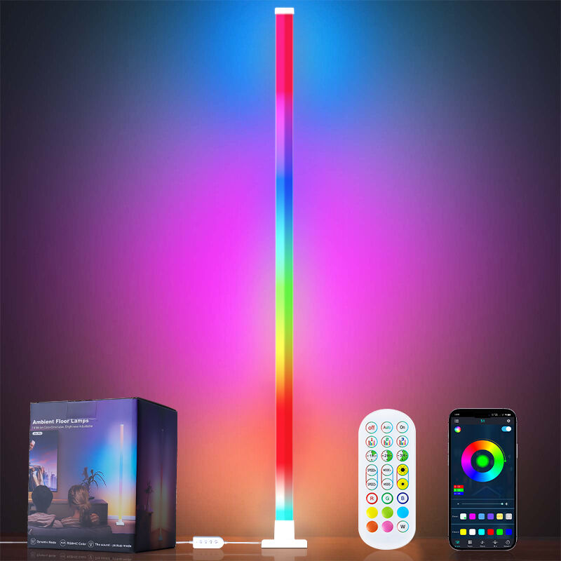 Nordic Designer Luxury RGBIC Standing Light Music Sync Dimmable Modern Decorative Led Floor Lamps RGB Floor Lamps