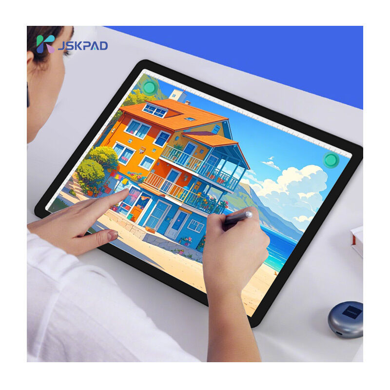 Ultra-Thin Wireless LED Light Pad Eye-Friendly Animation Trace Drawing Board with Luxury Silver Coating Physical Keys