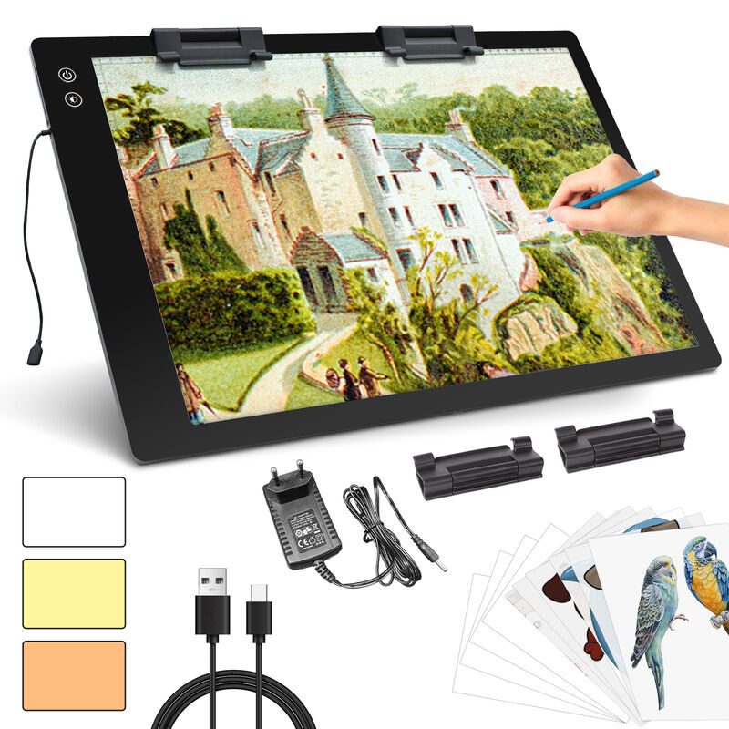A2 6 Level Stepless Adjustable Box Ultrathin Usb Power Copying Board Trace Tracing Board Led Light Pad